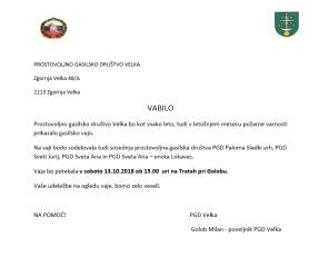 PGD VELKA DRUŠTVENA OPERATIVNA VAJA